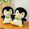 Kids Stuffed Penguin Animal Doll With Plush Exterior For Bedroom Playtime Or