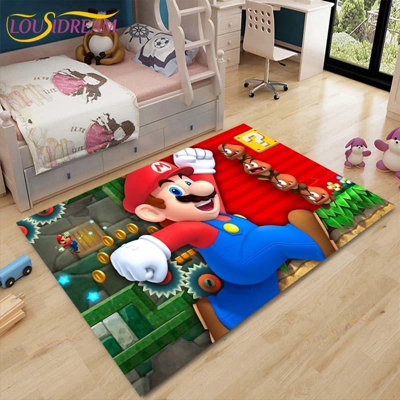 Ковер Mario Bros Аниме Ковер для гостиной Спальни Прикроватный Коврик Японская Кабинет Коврик под Компьютерный Стул Домашний Модный Коврик для Пола Ковер
