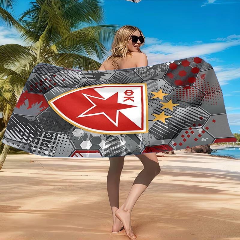 Пляжное полотенце Crvena Zvezda, Быстросохнущее, Легко в уходе, Подходит как для фитнеса, так и для пляжного отдыха, Спортивный незаменимый аксессуар