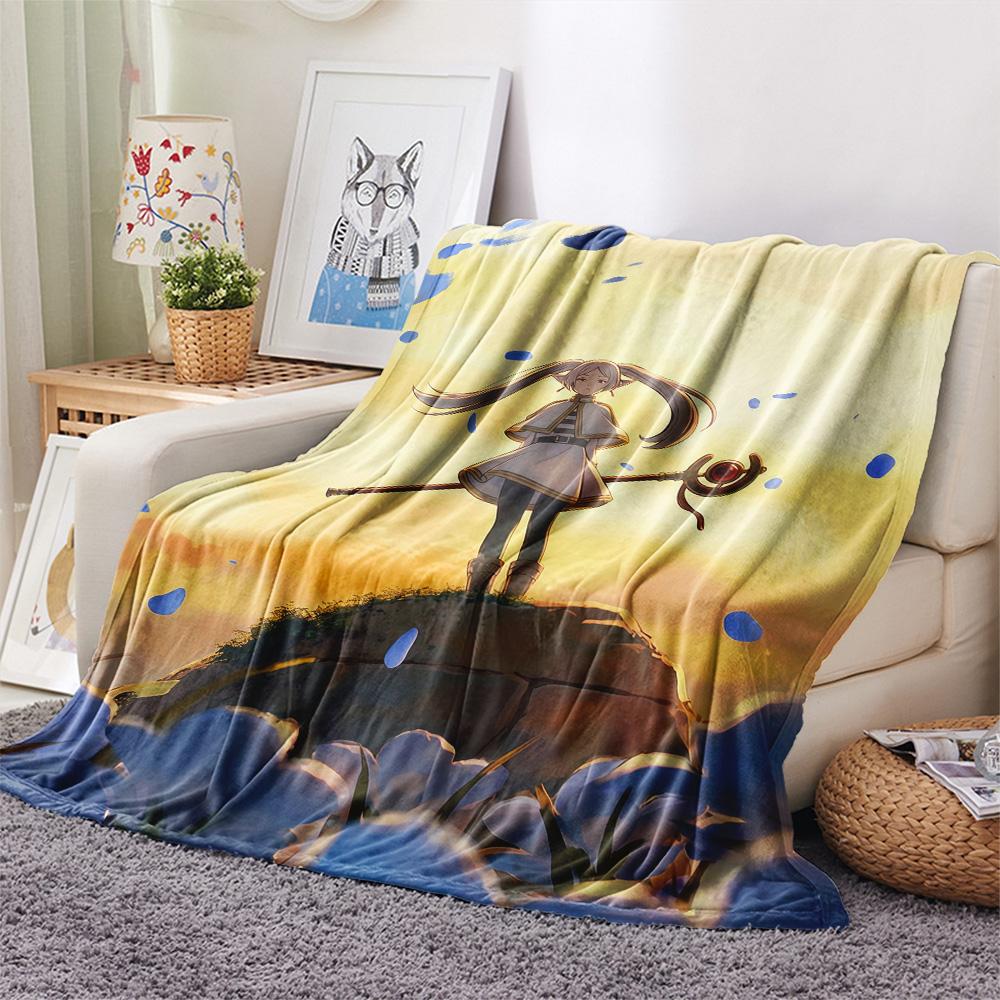 Frieren3 Flannel Blanket, High quality Comfortable for All Seasons, Home Decor, Warmth and Comfort