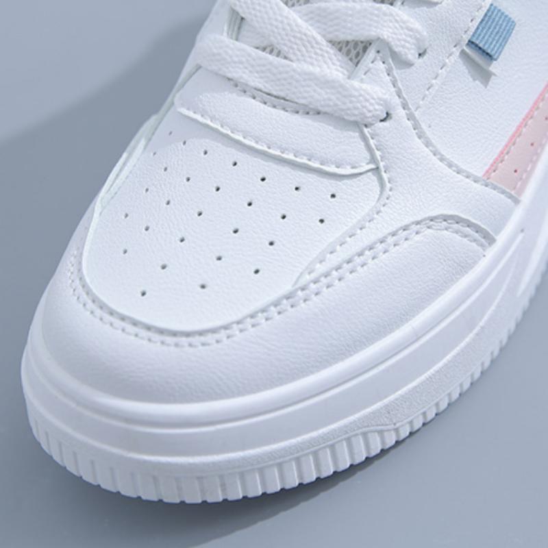 Весенние новые женские кроссовки из дышащей кожи белого цвета, женская универсальная повседневная обувь в корейском стиле