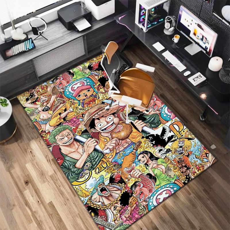 В главных ролях японский мультфильм ONE PIECE Манки Д. Ковер Luffy подходит для гостиной и спальни, коврики для прихожей, офиса, балкона, декоративный ковер V20