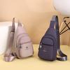 Women's Shoulder Bag Lightweight Water-Repellent Nylon Bag Large Capacity Outdoor Chest Bag