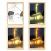 INS Deco Led Light Картина USB-разъем Затемнение Настенная работа Настольная лампа Подарок Крытый солнечный свет Окно Деревянное фото Ночное светящееся