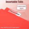 12 Count Plastic Binder Dividers with Pockets, 2 Pack of 6 Tab Multicolor Dividers for 3 Ring Binders, Big ertable Tabs, Works with Sheet Protectors