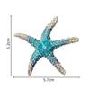Trendy Multicolor Rhinestone Starfish Brooch 1Pcs Unisex Durable Clothing Pin for Daily Wear Party Anniversary Decoration
