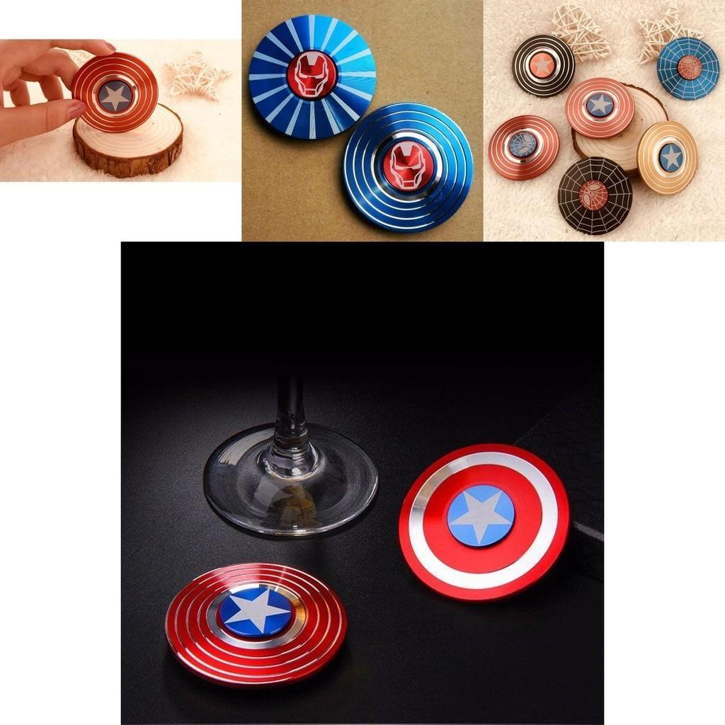Elegant Alloy Captain America Fingertip Gyro For Optimal Decompression And Focus