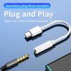 Type C To 3.5mm Jack AUX Audio Adapter Cable for iPhone 15 Plus Samsung Huawei Xiaomi Redmi POCO OPPO Realme Earphone Converter