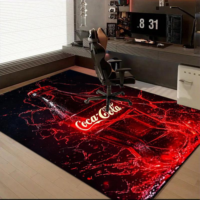 Ковер Coca-cola с художественным дизайном, коврик для пола в офис - Машинная стирка для спальни, спальни, гостиной, декор комнаты, подарки для фанатов, Рождество