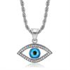 Europe, America, Jewelry, Gold-plated Diamonds, Turkish Blue Eye Pendant Necklace.
