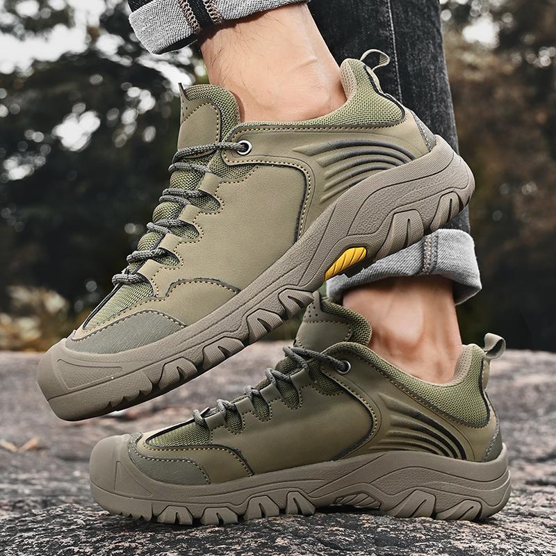 Кожаные походные ботинки мужские универсальные мужские повседневные туфли нескользящая мужская обувь для ходьбы ручной работы 2024 новая уличная мужская обувь