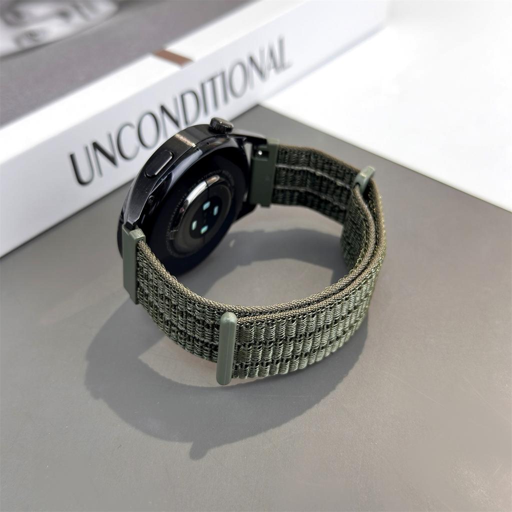 18mm 20mm 22mm Nylon Strap for Samsung Galaxy Watch 7 6 5 4 Classic 5Pro Active Silicone Band for Huawei Watch 5 GT5 Pro 46mm