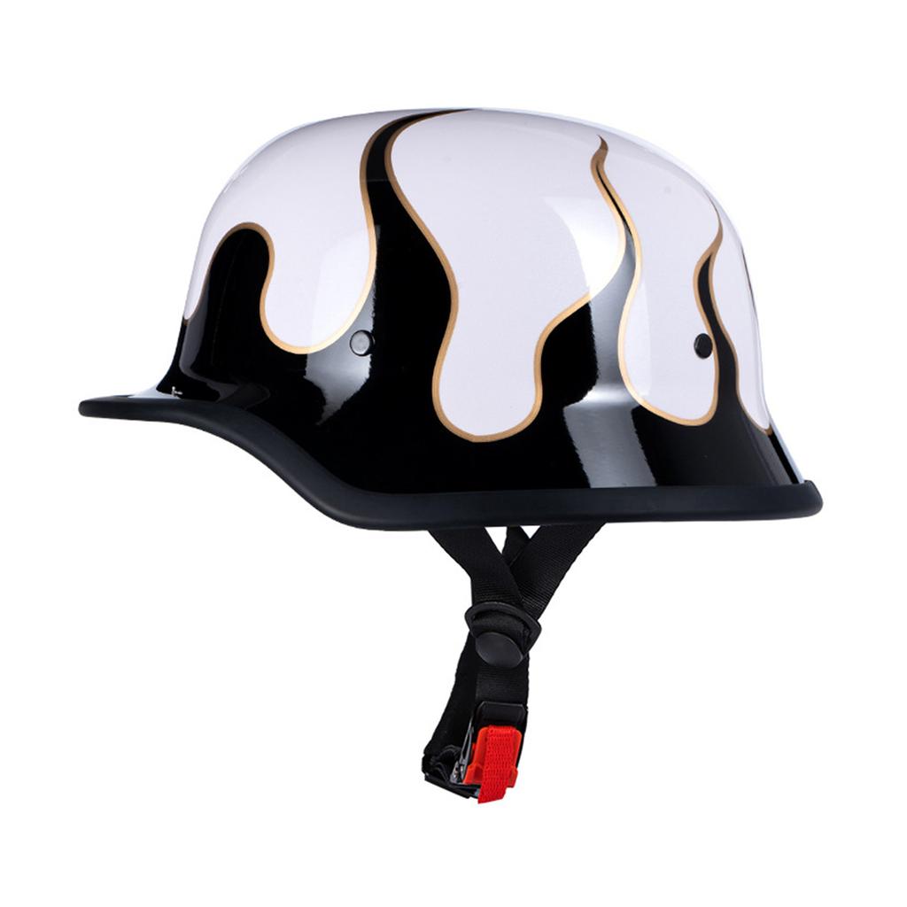 Мотоциклетный полушлем в немецком стиле с открытым лицом Cruiser Chopper Байкерские кепки с черепом Шлем Велосипедные защитные кепки