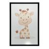 Uśmiechnięta Żyrafa - Plakat Dla Dzieci Uśmiechnięta Żyrafa - Plakat Dla Dzieci, 40X50 Cm, Rama Aluminiowa Czarna, Papier Matowy 230 Gsm
