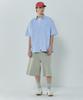 BASIC HOUSE Oxford Semi-Overfit Short Sleeve Shirt Sky Blue Lzws3101