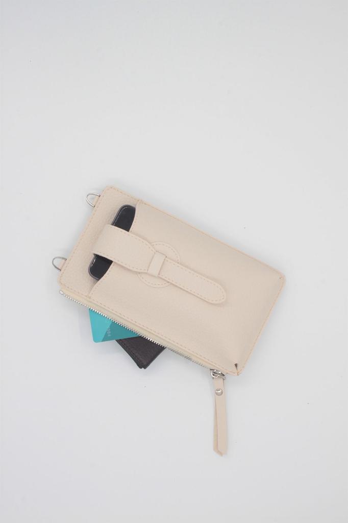 Women's Stylish and Useful Shoulder Bag Tan Rolax Zippered Two-Compartment Multi-Purpose Phone Bag