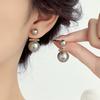 Легкие роскошные высококачественные жемчужные серьги женские уникальные серьги нишевого дизайна интернет знаменитости темперамент задние подвесные универсальные серьги