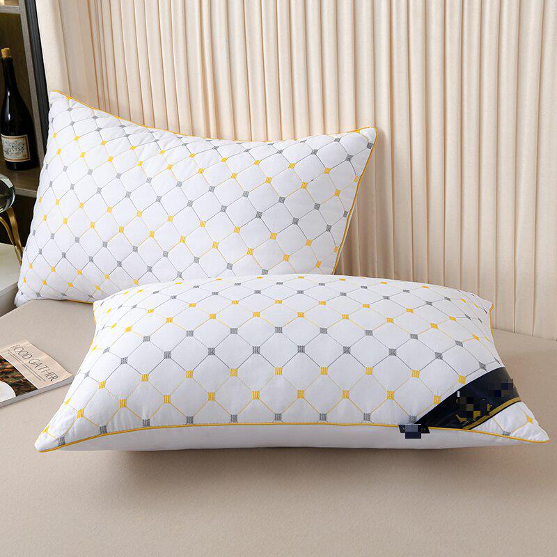 High-Elastic Hotel Pillow with Cervical Support and Down-Like Fiber Filling