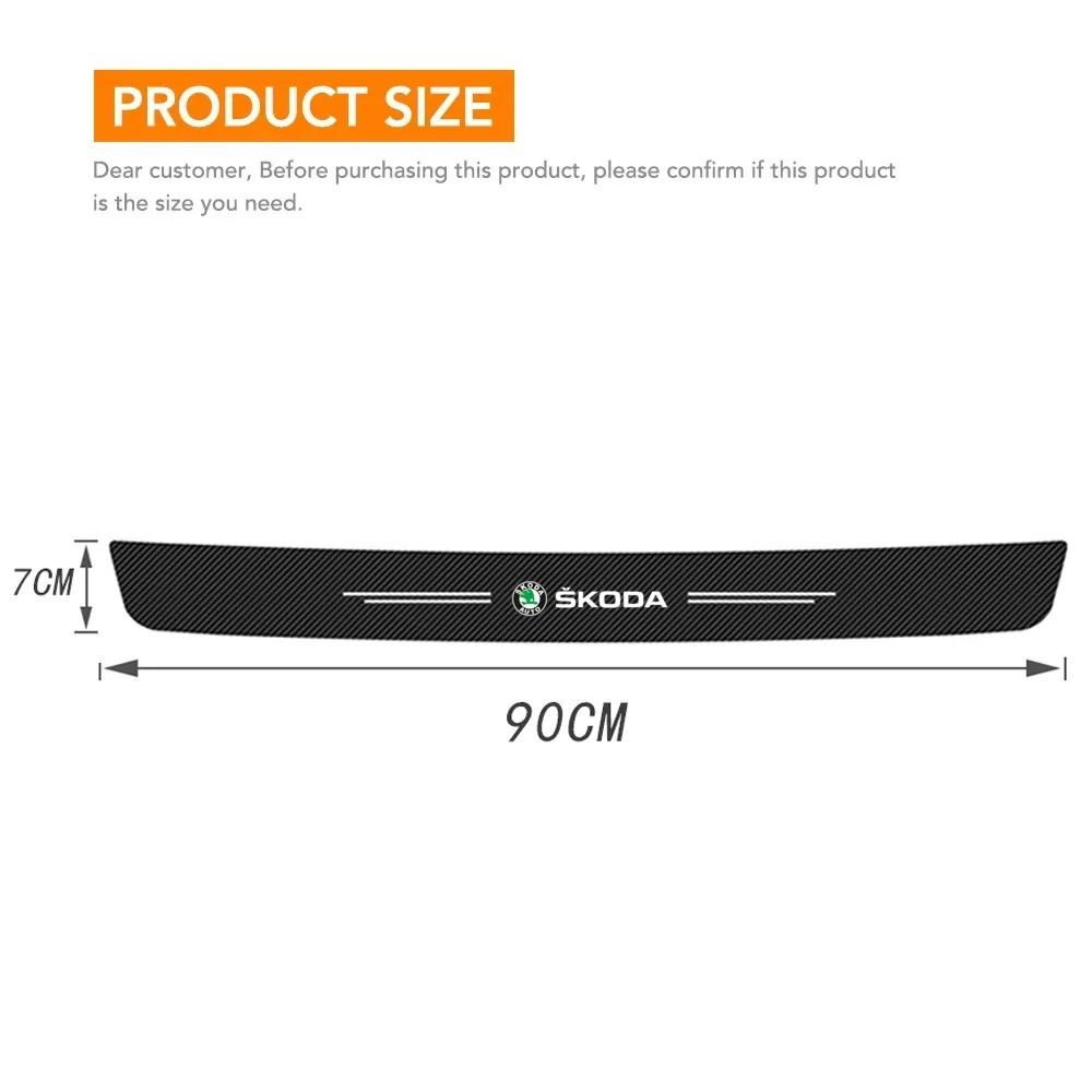SJCJ6 Car Door Sill Threshold Protector Stickers for Skoda Superb Octavia Rapid Kodiaq Fabia Karoq Superb Kamiq Yeti Roomster Decal