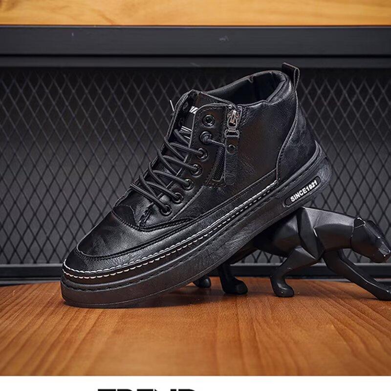 Breathable Business Casual Shoes for Men Anti Slip Leather Shoes, Sports Board Shoes for Men Sneakers for Teens