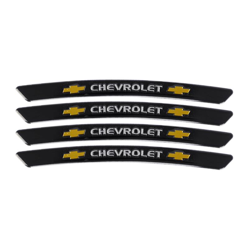 4pcs Aluminium Alloy Car Wheel Hub Stickers For Chevrolet Bolt Spark Tahoe Z71 Aveo Impala Lacetti Malibu Sail SS Cruze Sonic