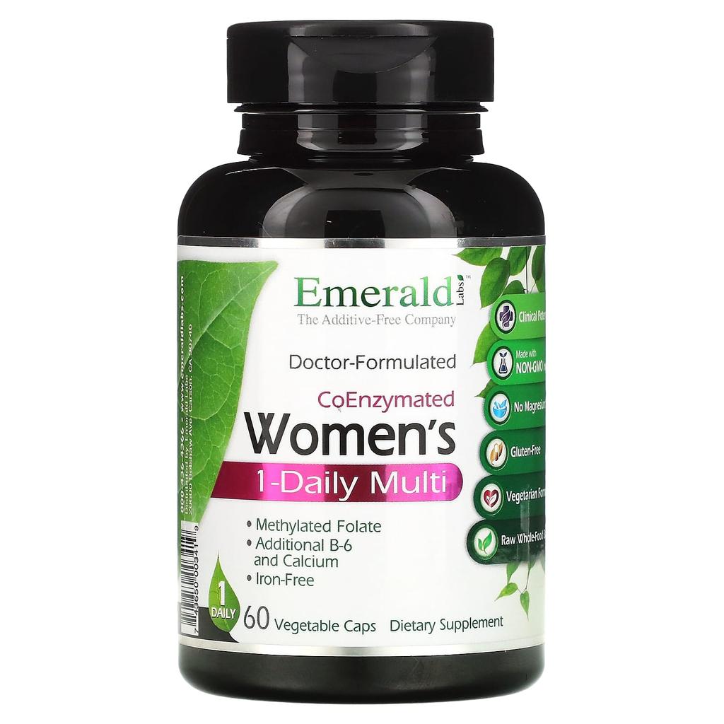 Emerald Laboratories, Coenzymated Women's One-Daily Multi, 60 Veggie Capsules