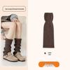 Solid Color Women's Knit Flared Leg Warmers - Y2K Style Long Socks for Spring and Autumn