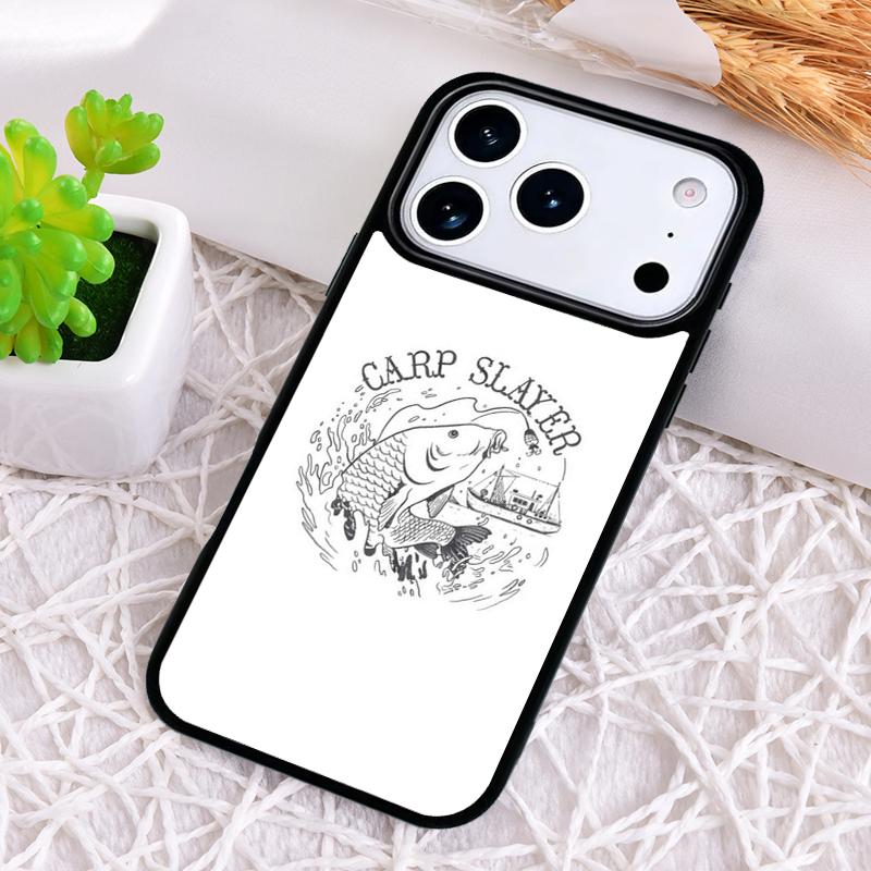 Чехол для телефона с рыбой для карповой рыбалки для iPhone 17 Air 16 15 11 12 14 13 Pro Max Ударопрочный чехол
