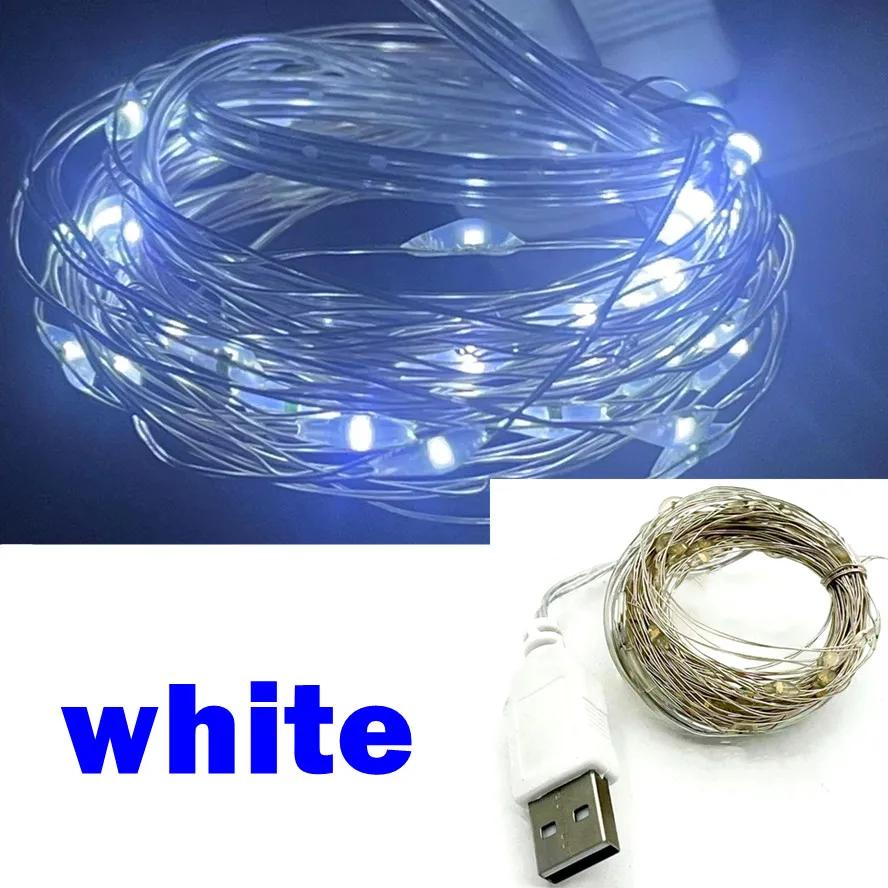 USB Медная Проволока Светодиодная Гирлянда Сказочная Гирлянда Светодиодная Гирлянда Уличная Водонепроницаемая Гирлянда Для Рождества Свадьбы Вечеринки Декорации