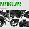 1:9 Kawasaki ZX-10R Ninja H2R Motorcycles Model Toys Cars Light Music Wheel Shock Absorption Miniature Vehicle Child Adult Gifts