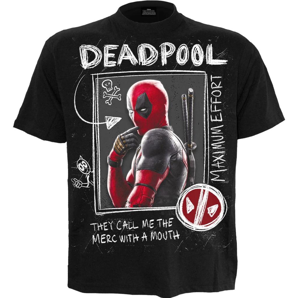 Spiral Direct Unisex Adult Wolverine Sketches Deadpool T-Shirt