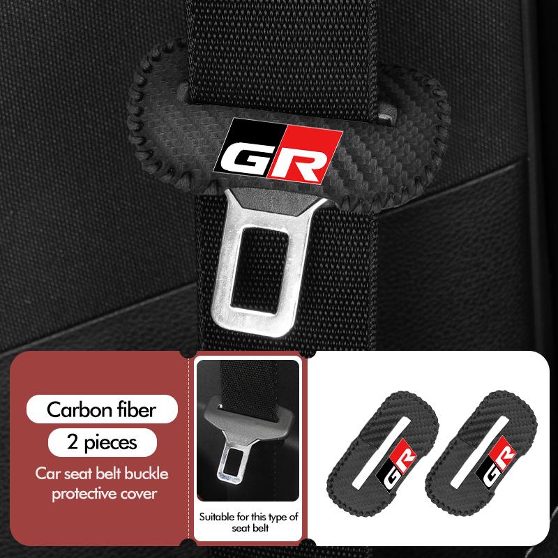 MZD1 For Toyota Car Seat Belt Buckle Plug Leather Car Seat Belt Clip Protective Covers Crown GR Corolla YARIS Auris C-HR Hilux Vios