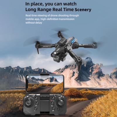 Дрон с дистанционным управлением и двойной камерой 4K Складной безголовый квадрокоптер с функцией предотвращения препятствий