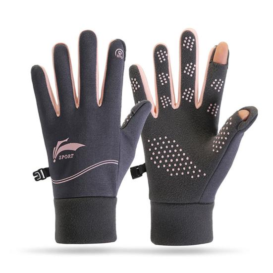 1 пара женских зимних теплых перчаток, ветрозащитные, водонепроницаемые, нескользящие, велосипедные перчатки с сенсорным экраном и полным пальцем