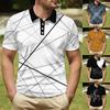 Men's Golf Shirt Casual Sports V Neck Ribbed Collar Short Sleeve Fashion Casual Solid Color Plain Spring & Summer Regular Fit