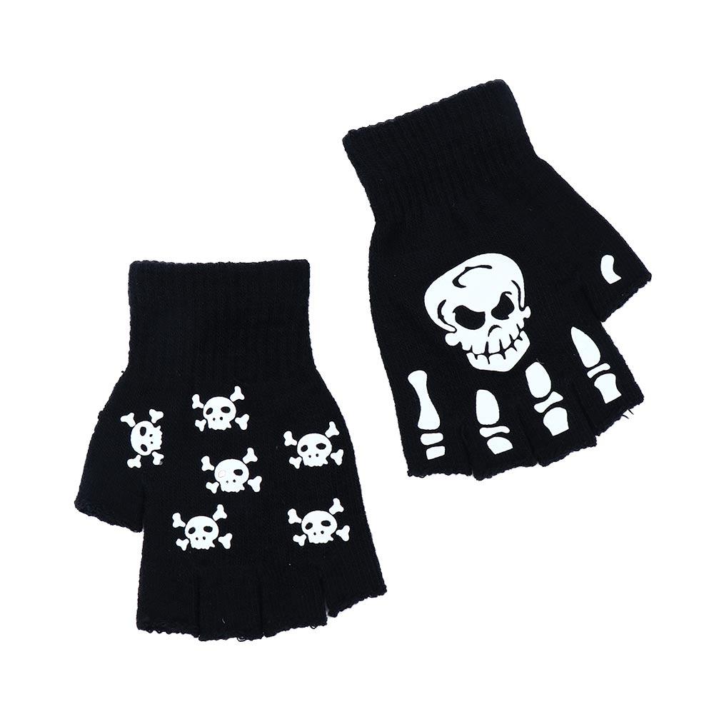 Нескользящие светящиеся Хэллоуинские варежки Перчатки без пальцев Модные аксессуары Перчатки с полными пальцами