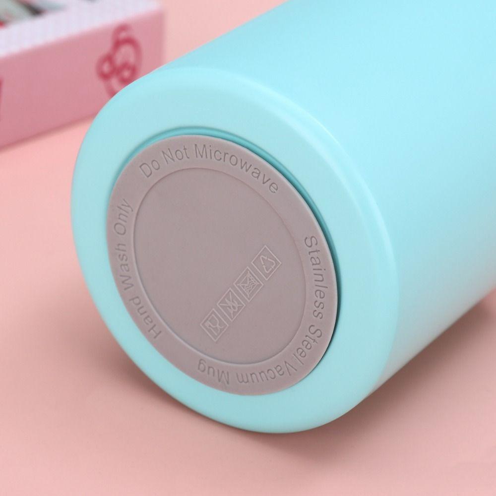 Solid Color Portable Vacuum Flask Stainless Steel Thermal Water Bottle  Outdoor Sports