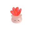 Figurines Miniatures Cute Luminous Succulent Cactus Micro Landscape Ornaments for Home Decorations Car Room Decor Accessories