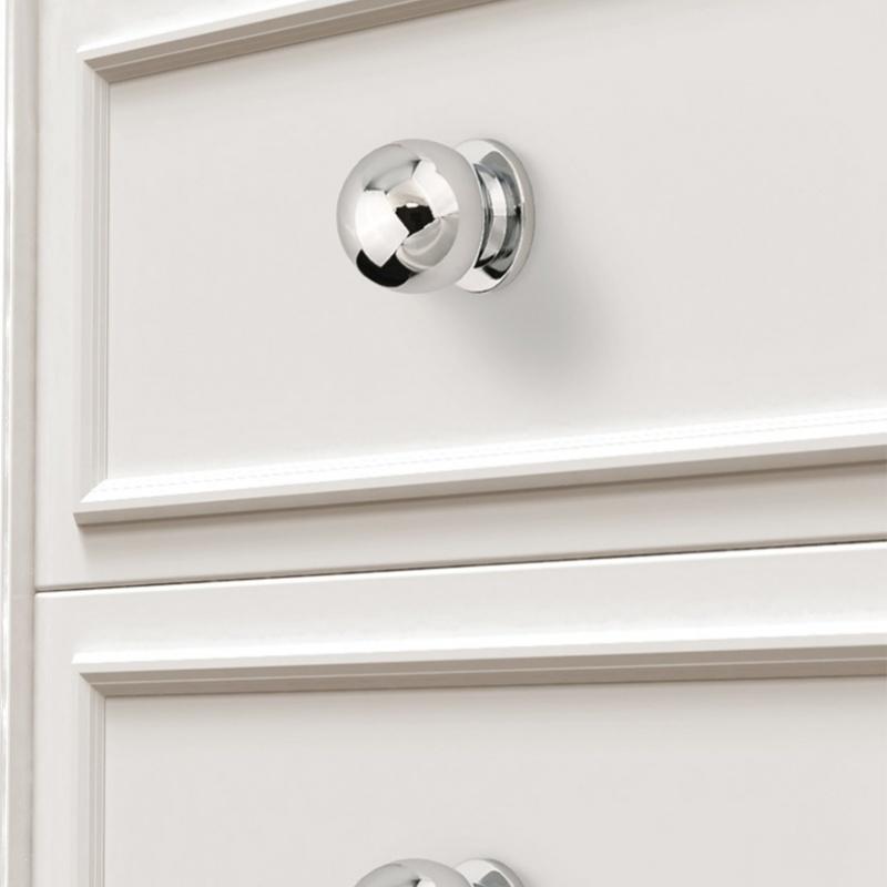 Solid Brass Chrome Cabinet Knobs Wardrobe Closet Pulls Dress Jewelry Box Drawer Knobs Kitchen Accessories Furniture Hardware