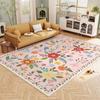 Ковер для гостиной Весенний цветочный стиль Коврик для пола у кровати в спальне Машинная стирка Складной коврик Большой площади Ковры для украшения дома