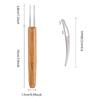 6 шт. Сделай сам Крючок для вязания бамбуковая ручка Дред Книт Изготовление волос плетение инструмент