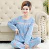 Spring and Autumn Ladies Women's Pullover Pajamas Loose and Comfortable High-quality Middle-aged Cotton Long-sleeved Trousers Home Set