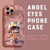 Cute Cartoon Girl Square Frame Phone Case for iPhone 13 Pro 12 Mini 11 6 6s 7 8 Plus Samusng Vivo Soft TPU Shockproof Cellphone Back Cover Cases