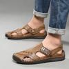 Summer Foreign Trade Sandals Men's Leather Outdoor Beach Shoes Casual Large Size Men's Shoes Bag Head Dual-purpose Cool Slippers