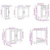 8 Piece Kitchen Cabinet Set Kalmar Rustic Wood Look Particleboard