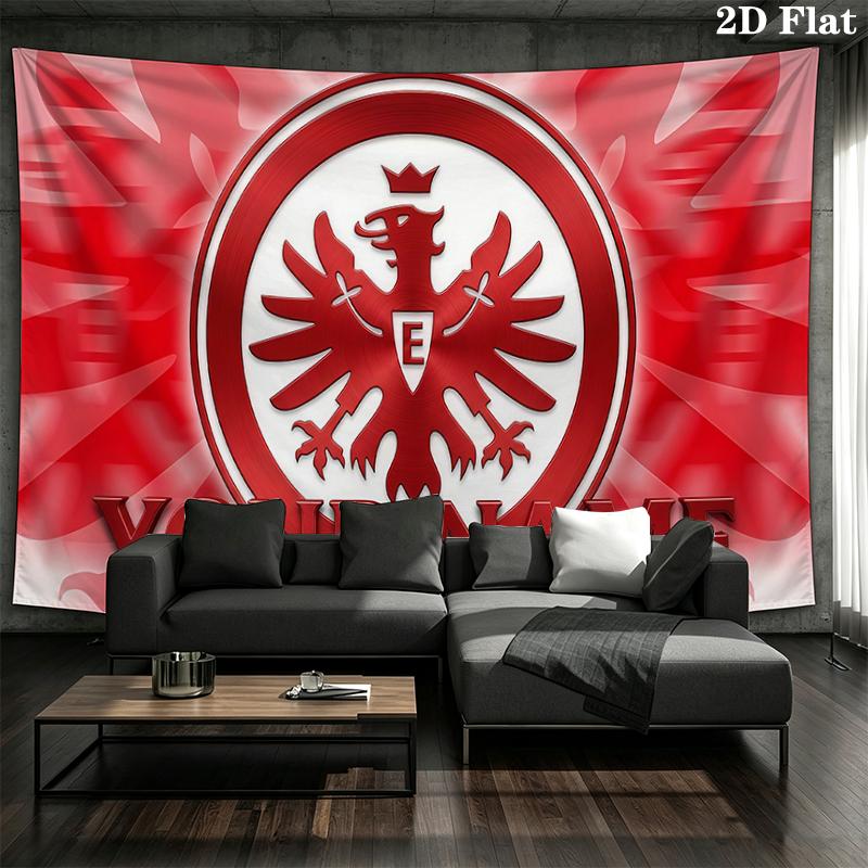 Custom Name,Eintracht Frankfurt Wall tapestry, aesthetic printed fabric blanket, suitable for bedroom, living room, and home decor.