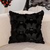 Ghost with Pumpkin Fall Pillowcase Black Bat Plush Pillow Case Cushion Covers  Halloween Decor