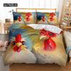 Комплект постельного белья с изображением курицы, королева, фермерское животное, пододеяльник, курица, петух, стеганое одеяло для девочек, подростков, женщин, декор спальни