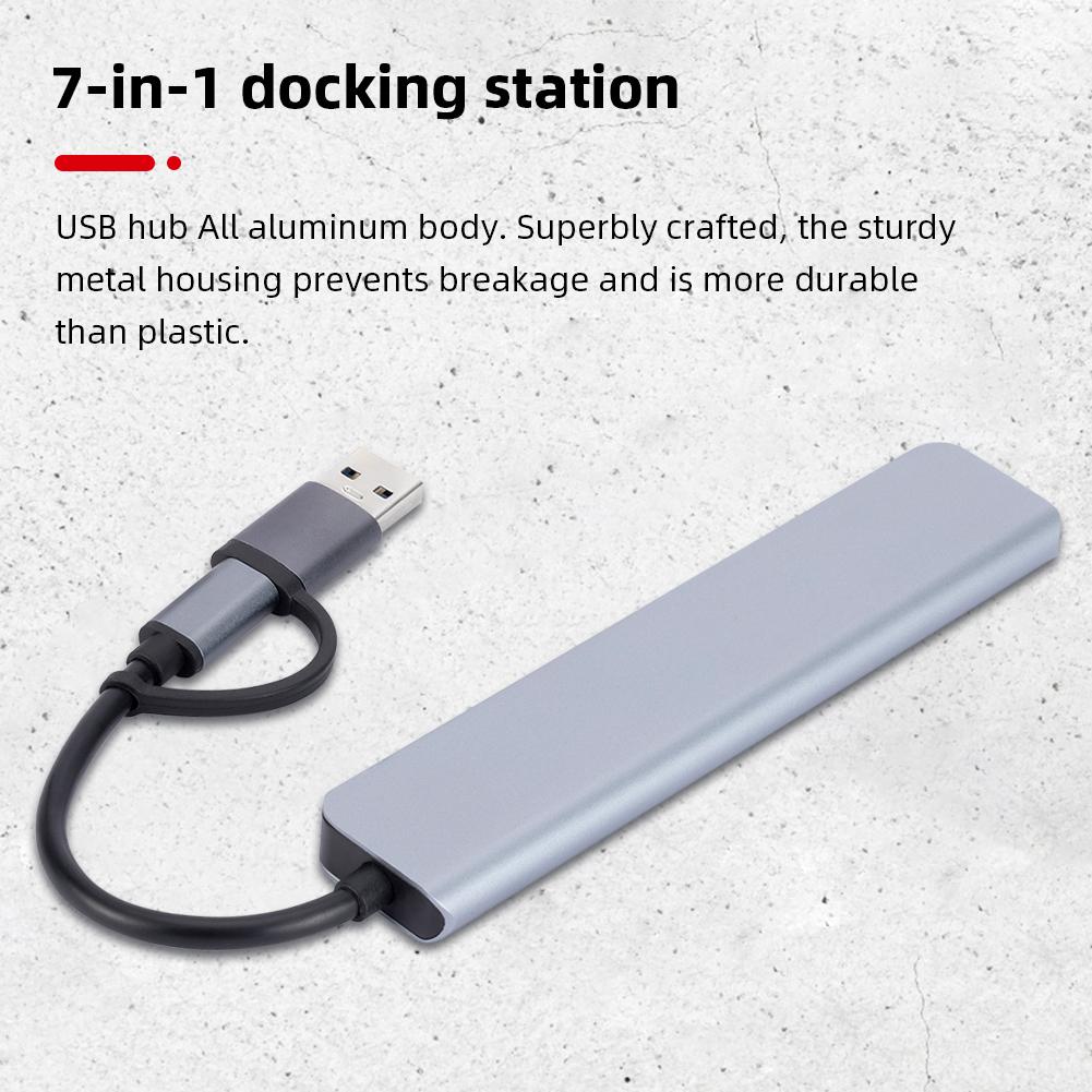 Type-C USB Hub Multi Splitter Adapter Portable USB Hub Expander High Speed Transmission Plug and Play for PC Computer