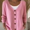 New Autumn and Winter Knitted Cardigan for Women, Solid-color Casual and Fashionable Sweater Coat for Women